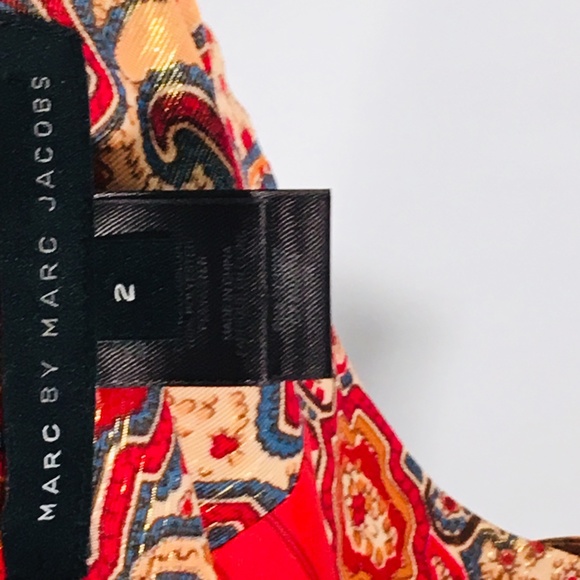 Marc Jacobs Dress Red Gold Fit flare HOLIDAY 2 - Picture 8 of 8